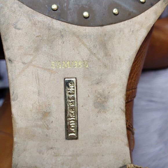 Louise Et Cie Tall Leather Riding Equestrian Boots Womens Size 8.5 Brown - Picture 9 of 9